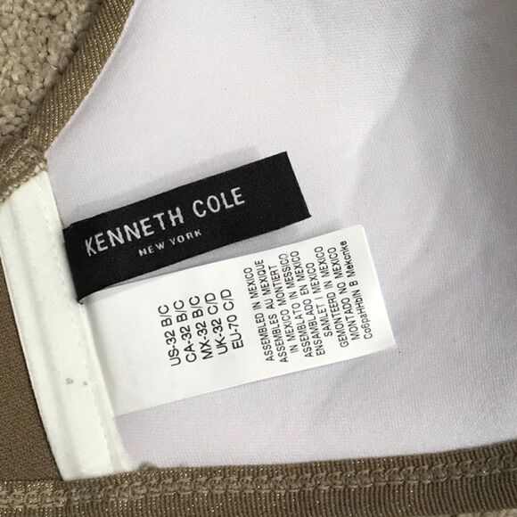 Kenneth Cole gold lame’ push up bikini top. 32 B/C. NWT - Picture 5 of 7